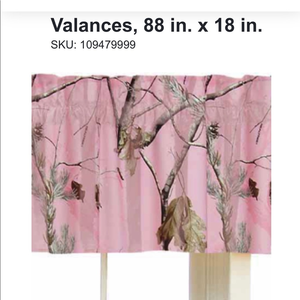 Realtree Pink Camo Valences